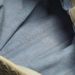 Pre Owned Bottega Veneta Roma Large Off White Intrecciato Leather Tote