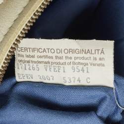 Pre Owned Bottega Veneta Roma Large Off White Intrecciato Leather Tote