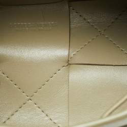 Pre Owned Bottega Veneta Cassette Mini Sage Green Intreccio Leather Bucket Bag