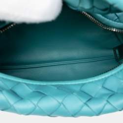 Pre Owned Bottega Veneta Blue Mini Nappa Intrecciato Jodie