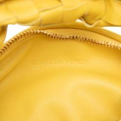 Pre Owned Bottega Veneta Yellow Mini Nappa Intrecciato Jodie