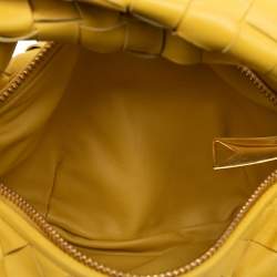 Pre Owned Bottega Veneta Yellow Mini Nappa Intrecciato Jodie