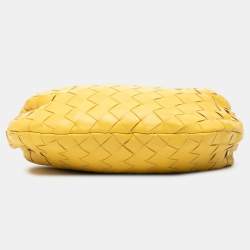 Pre Owned Bottega Veneta Yellow Mini Nappa Intrecciato Jodie