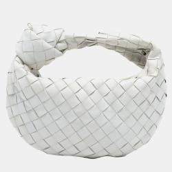 مملوكة مسبقًا Bottega Veneta White Mini Nappa Intrecciato Jodie