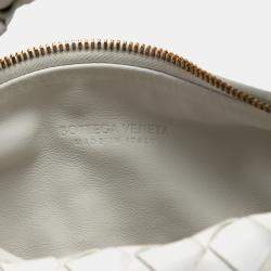 مملوكة مسبقًا Bottega Veneta White Mini Nappa Intrecciato Jodie