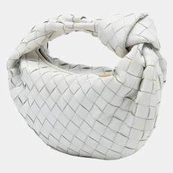مملوكة مسبقًا Bottega Veneta White Mini Nappa Intrecciato Jodie