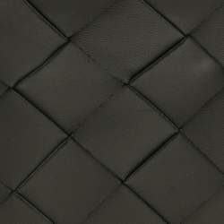 Pre Owned Bottega Veneta Phone Holder Black Intrecciato Leather Crossbody Bag