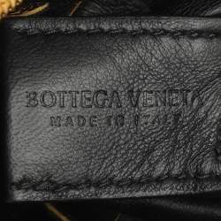 Pre Owned Bottega Veneta Loop Mini Gold Intrecciato Leather Camera Bag