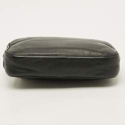 Pre Owned Bottega Veneta Black Leather Convertible Pouch