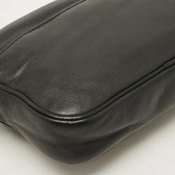 Pre Owned Bottega Veneta Black Leather Convertible Pouch