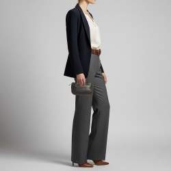 Pre Owned Bottega Veneta Black Leather Convertible Pouch