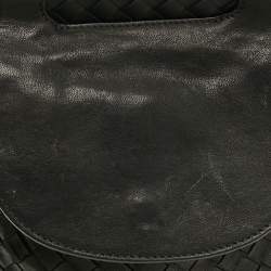 Pre Owned Bottega Veneta Black Intrecciato Leather Belt Bag