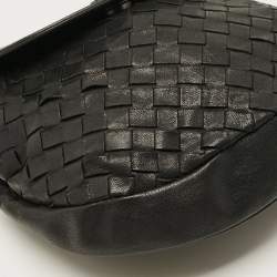 Pre Owned Bottega Veneta Black Intrecciato Leather Belt Bag