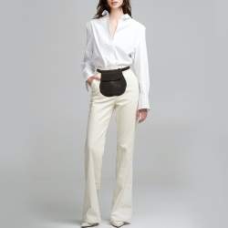 Pre Owned Bottega Veneta Black Intrecciato Leather Belt Bag