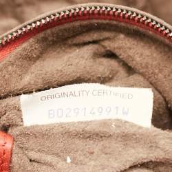 Pre Owned Bottega Veneta Garda Medium Red Intrecciato Leather Tote