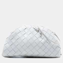 Pre Owned حقيبة كروس بوتيغا فينيتا ميني ناعمة نابا بيضاء انتريتشياتو