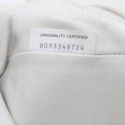 Pre Owned Bottega Veneta White Nappa Intrecciato The Mini Pouch Crossbody