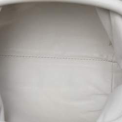 Pre Owned Bottega Veneta White Nappa Intrecciato The Mini Pouch Crossbody