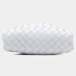 Pre Owned Bottega Veneta White Nappa Intrecciato The Mini Pouch Crossbody
