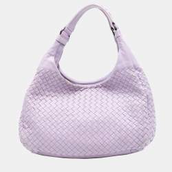 Pre Owned Bottega Veneta Purple Large Nappa Intrecciato Campana Hobo