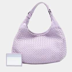 Pre Owned Bottega Veneta Purple Large Nappa Intrecciato Campana Hobo