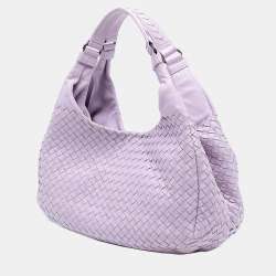 Pre Owned Bottega Veneta Purple Large Nappa Intrecciato Campana Hobo