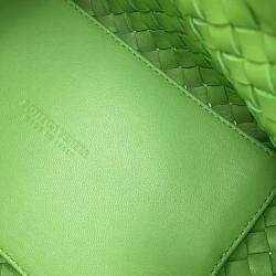 مملوكة مسبقًا Bottega Veneta Intrecciato Mini Cabas 2Waybag Green Lambskin