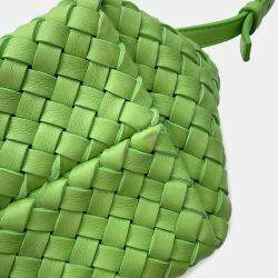 مملوكة مسبقًا Bottega Veneta Intrecciato Mini Cabas 2Waybag Green Lambskin