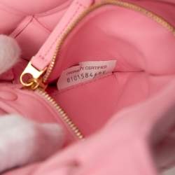 Pre Owned Bottega Veneta Pink Small Nappa Intrecciato Padded Cassette Crossbody