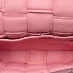 Pre Owned Bottega Veneta Pink Small Nappa Intrecciato Padded Cassette Crossbody