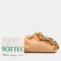 Pre Owned حقيبة بوتيغا فينيتا سلسلة جلد خروف بني حجم صغير