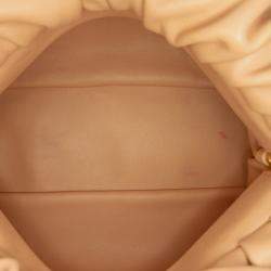 Pre Owned حقيبة بوتيغا فينيتا سلسلة جلد خروف بني حجم صغير