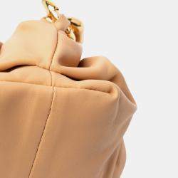 Pre Owned حقيبة بوتيغا فينيتا سلسلة جلد خروف بني حجم صغير