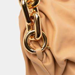 Pre Owned حقيبة بوتيغا فينيتا سلسلة جلد خروف بني حجم صغير