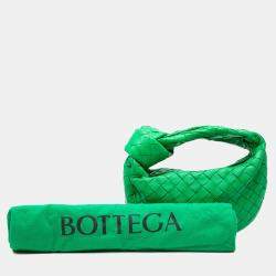 Pre Owned حقيبة بوتيغا فينيتا جودي نسيج نابا صغيرة خضراء