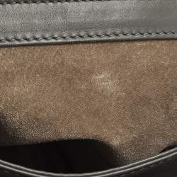 مملوكة مسبقًا حقيبة بوتيغا فينيتا روما صغيرة جلد إنتريشاتو رمادي تاوپ