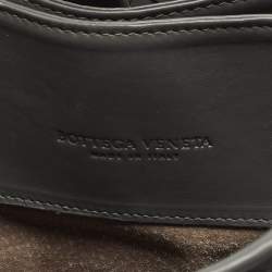 مملوكة مسبقًا حقيبة بوتيغا فينيتا روما صغيرة جلد إنتريشاتو رمادي تاوپ