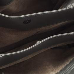 مملوكة مسبقًا حقيبة بوتيغا فينيتا روما صغيرة جلد إنتريشاتو رمادي تاوپ