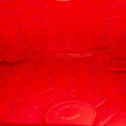 Pre Owned Bottega Veneta Red Baby Lambskin Intrecciato Sardine