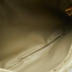 Pre Owned Bottega Veneta Jodie Teen Olive Green Intrecciato Leather Hobo