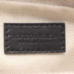 Pre Owned Bottega Veneta Black Medium Leather Intrecciato Organizer