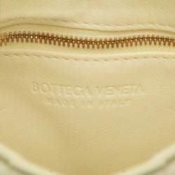 Pre Owned Bottega Veneta Maxi Intrecciato Padette Cassette Shoulder Bag In Yellow Leather