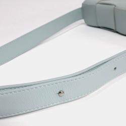 Pre Owned Bottega Veneta Blue Leather Cassette Bag