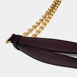 Pre Owned Bottega Veneta Brown Leather Mesh Olympia Bag