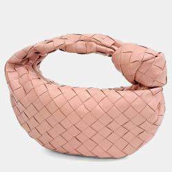 Pre Owned Bottega Veneta Pink Leather Mini BV Jodi Bag