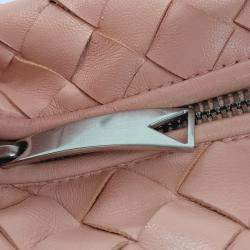 Pre Owned Bottega Veneta Pink Leather Mini BV Jodi Bag