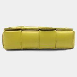 Pre Owned Bottega Veneta Yellow Leather Cassette Belt Bag