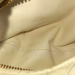 Pre Owned Bottega Veneta White Leather Patent BV Mini Jodie Bag