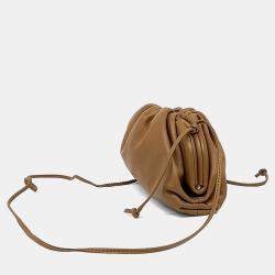 Pre Owned Bottega Veneta Brown Leather Butter Calf Crossbody Bag