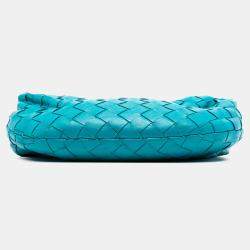 Pre Owned Bottega Veneta Blue Mini Nappa Intrecciato Jodie